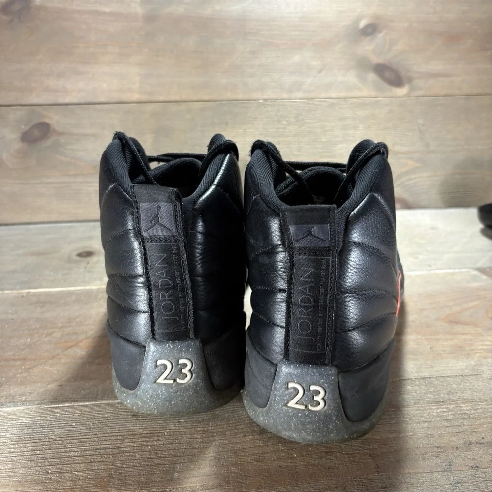 nike air jordan 12 mens size 10 shoes black utility red basketball sneakers